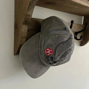 Vintage 1980’s Snap Back Corduroy Morton Buildings Gray Hat